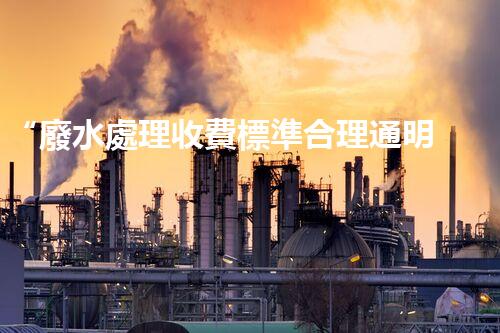 “廢水處理收費標準合理通明，助力綠色環(huán)保事業(yè)蓬勃進展”